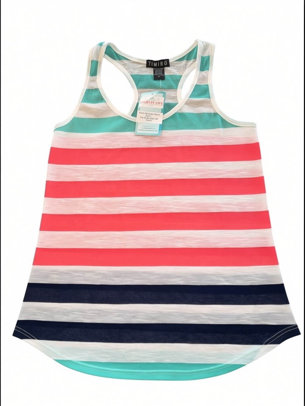 Timing Boutique Striped Racerback Tank Top Women’s Medium NWT